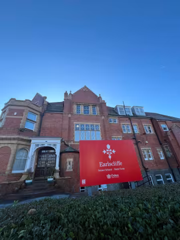 The entrance to Earlscliffe Senior School, Sixth Form